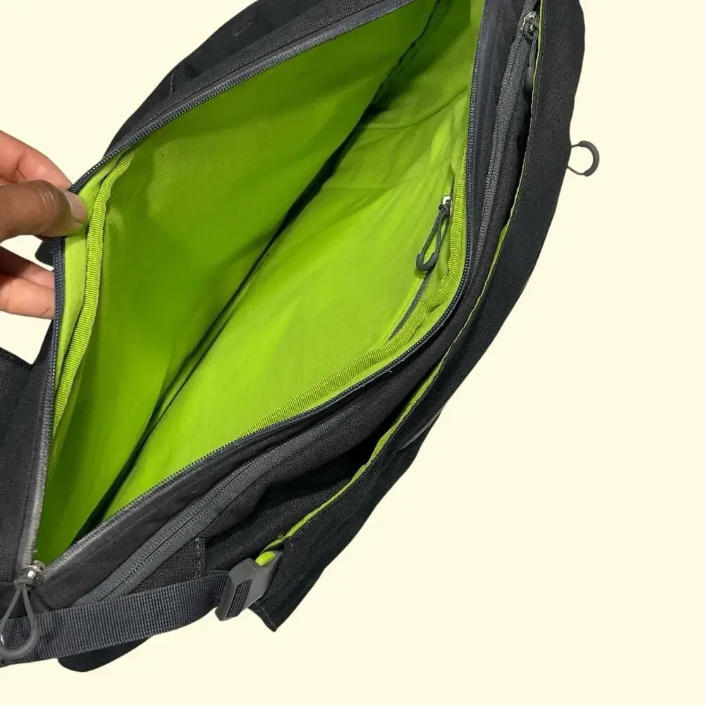 Osprey Transporter Panel Loader Backpack Charcoal Gray 20L Lime Green Laptop